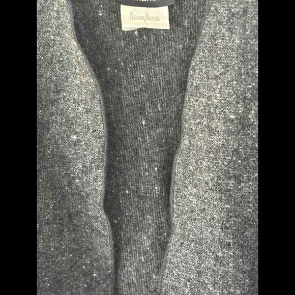 Eskandar Neiman Marcus Wool Gray Vest One Size Open Front - Picture 4 of 5